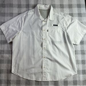 Men's Eddie Bauer White Vented Button Down Casual Outdoor Fishing Shirt Size 2XL